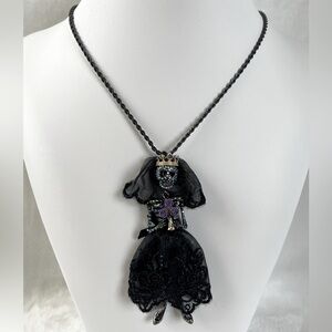 Betsey Johnson Skeleton Bride Necklace